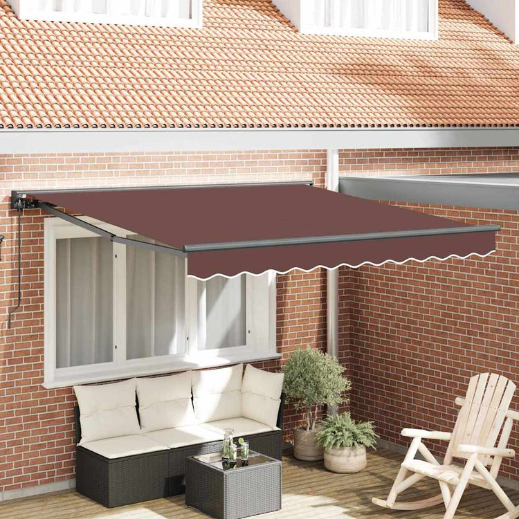 Vidaxx parasol pliant marron 300 x 250 cm polyester et métal