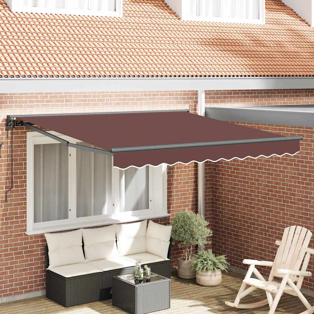 Vidaxx parasol pliant marron 300 x 250 cm polyester et métal