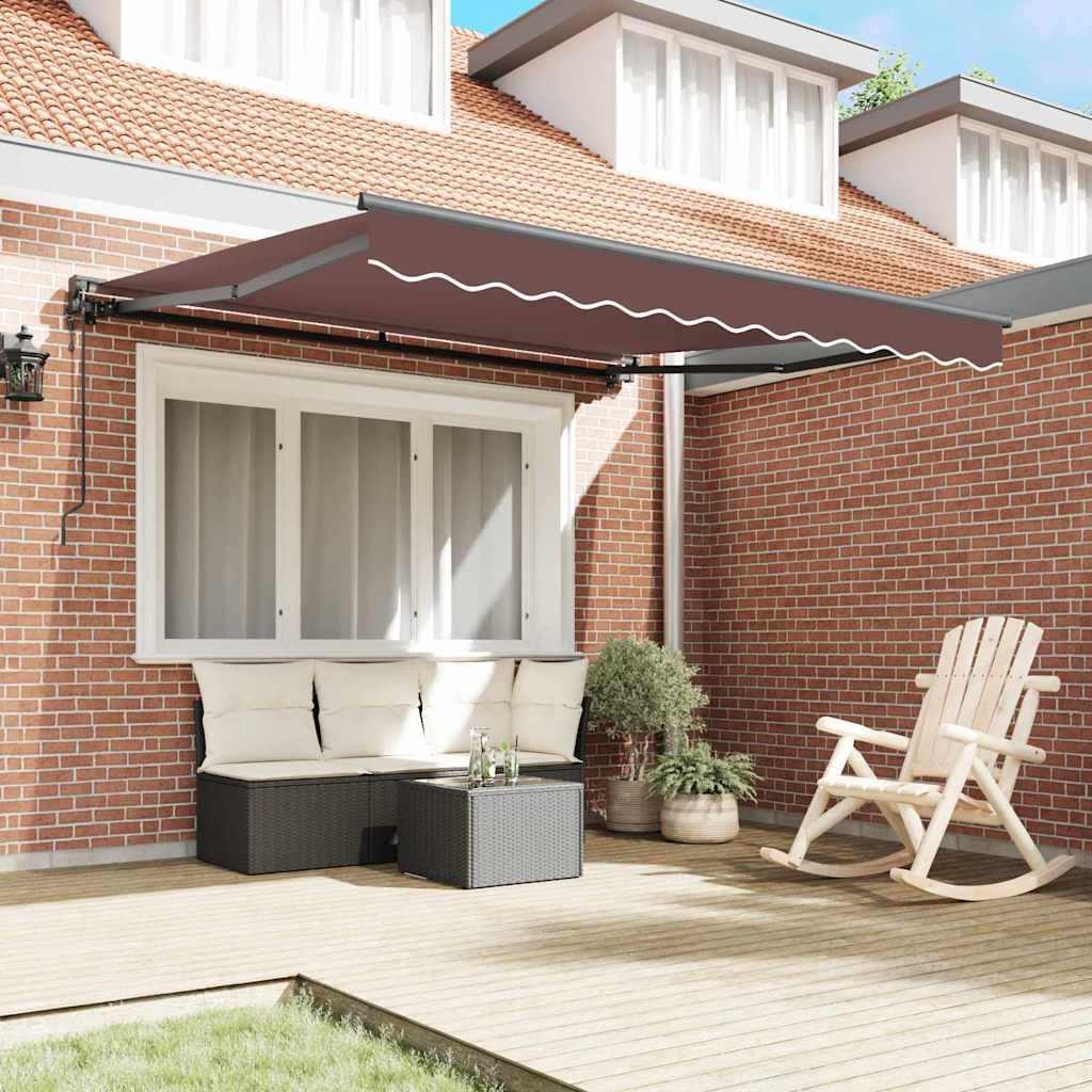 Vidaxx parasol pliant marron 300 x 250 cm polyester et métal