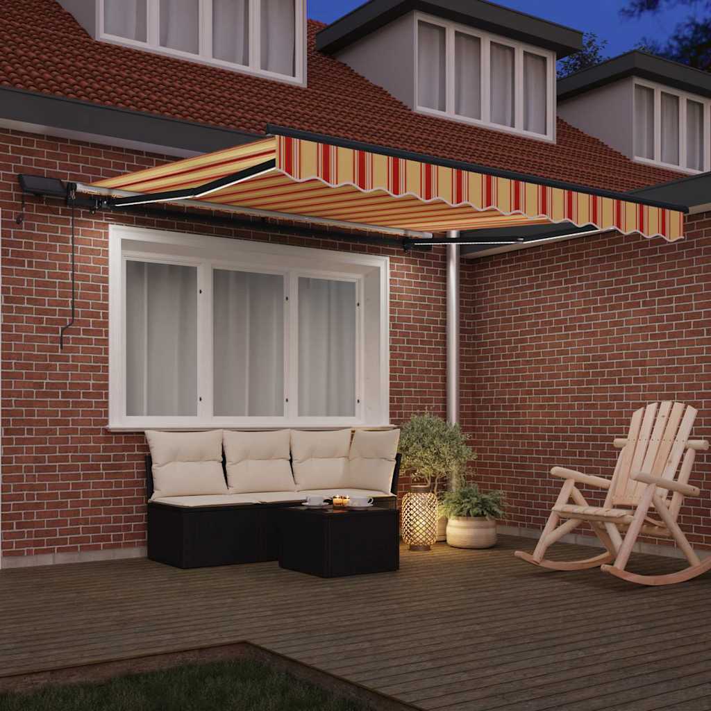 Vidaxx parasol pliant jaune et orange 300 x 250 cm en tissu