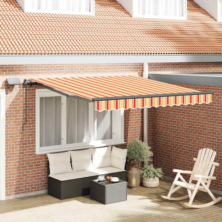 Vidaxx parasol pliant jaune et orange 300 x 250 cm en tissu