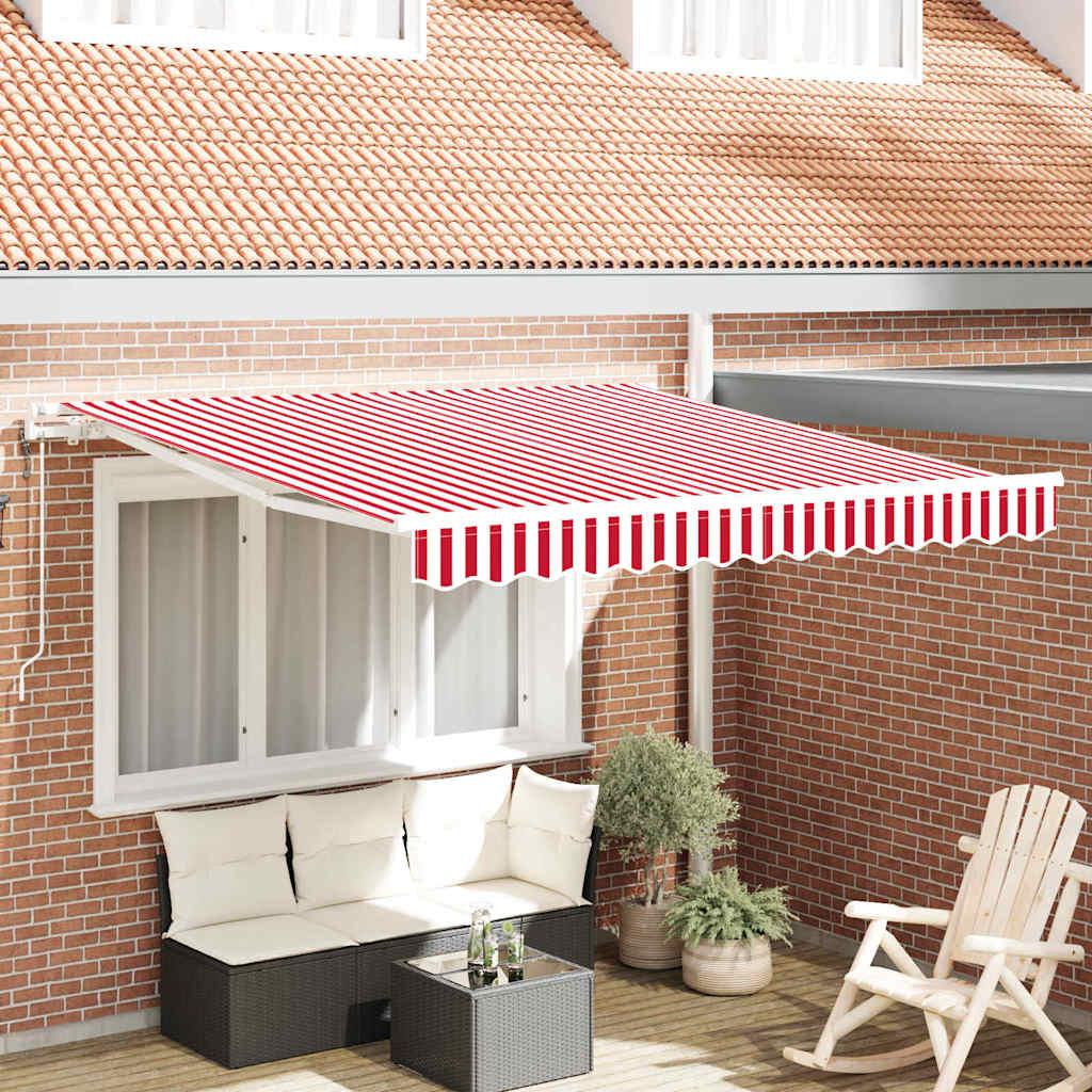 Vidaxx parasol pliant rouge et blanc 300 x 250 cm en tissu