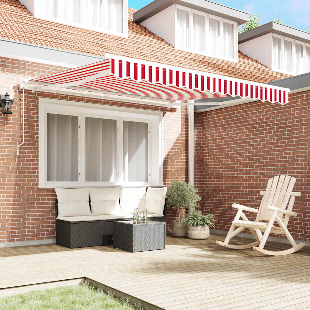 Vidaxx parasol pliant rouge et blanc 300 x 250 cm en tissu