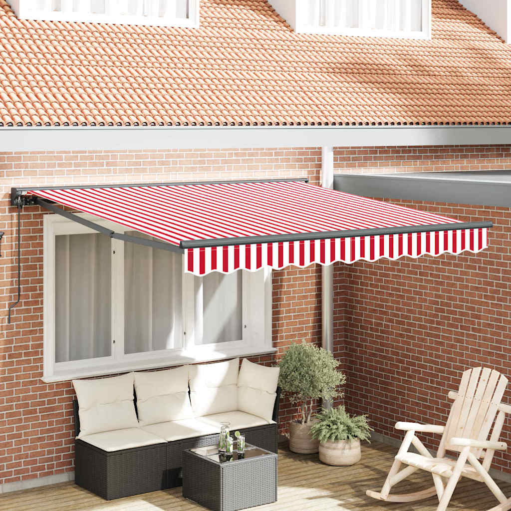 Vidaxx parasol pliable rouge et blanc 300 x 250 cm