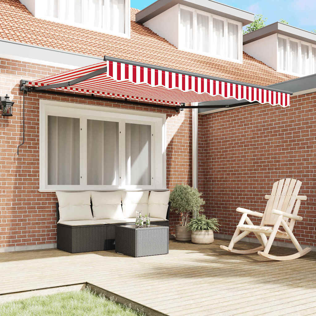 Vidaxx parasol pliable rouge et blanc 300 x 250 cm