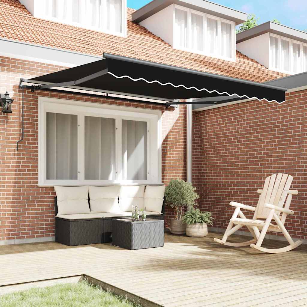 Vidaxx parasol pliant noir 300 x 250 cm polyester et acier