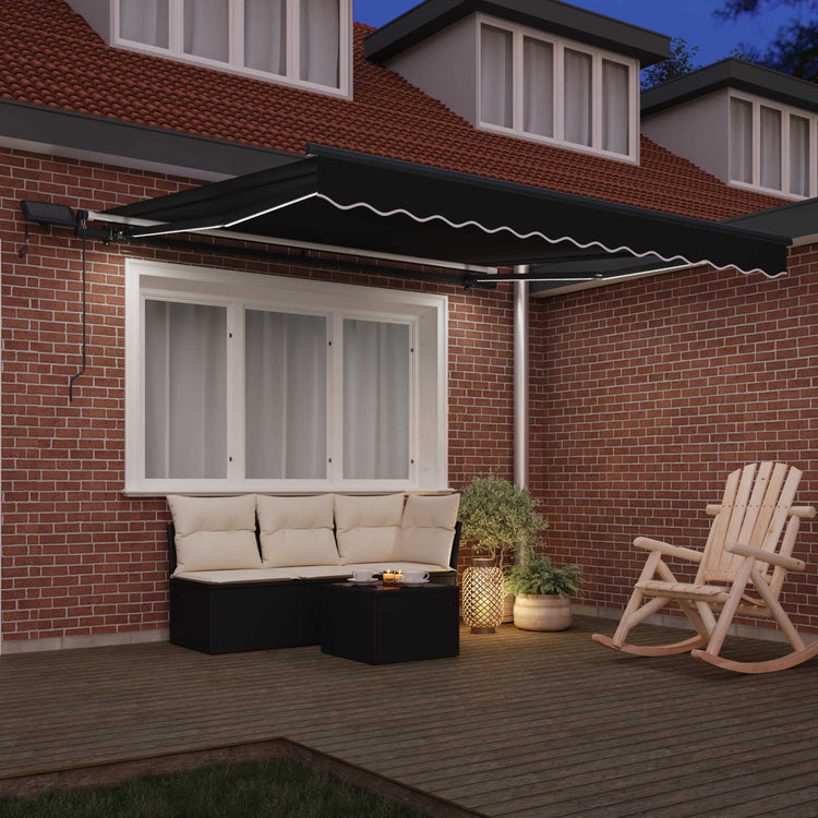 Vidaxx parasol pliable noir 300 x 250 cm en tissu