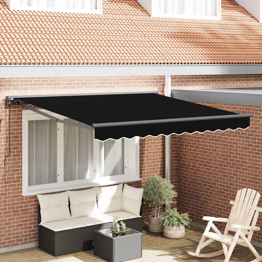 Vidaxx parasol pliant noir 300 x 250 cm polyester et métal