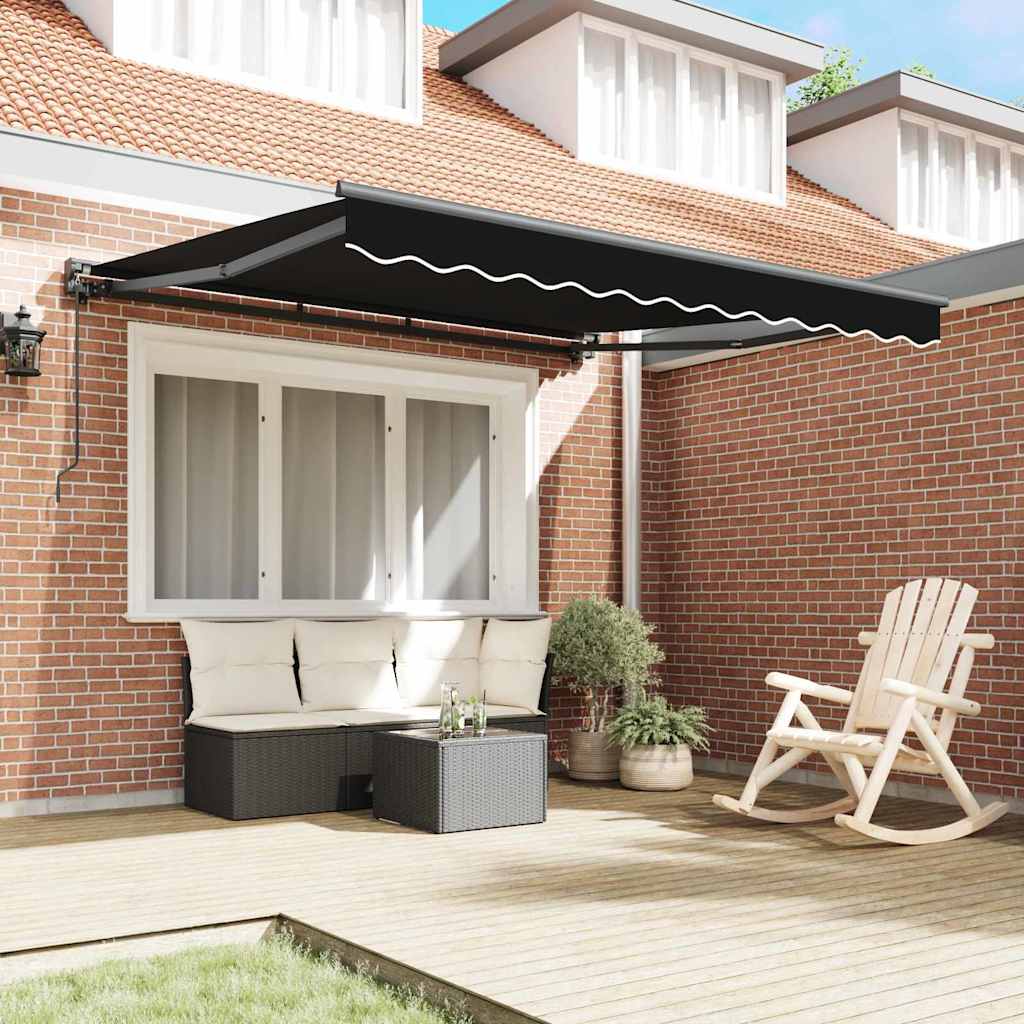 Vidaxx parasol pliant noir 300 x 250 cm polyester et métal