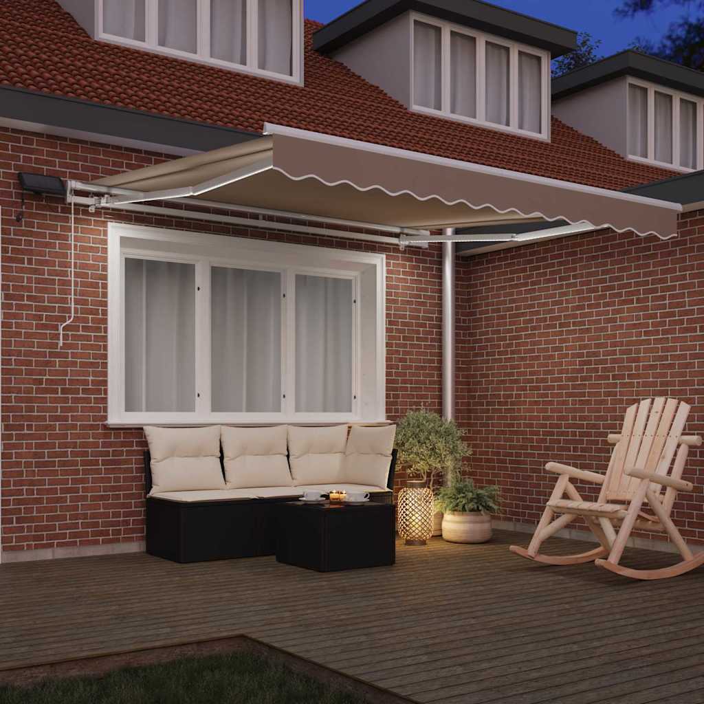 Auvent pliant Vidaxx avec tissu beige 300 x 250 cm