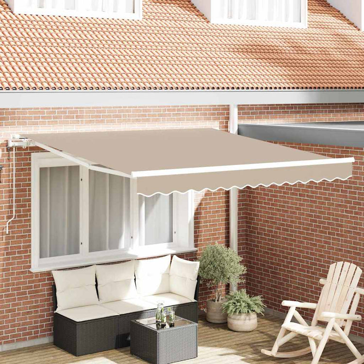 Vidaxx parasol pliant beige 300 x 250 cm en tissu