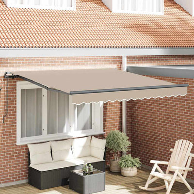 Vidaxx parasol pliant beige 300 x 250 cm polyester et acier