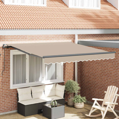 Vidaxx parasol pliant beige 300 x 250 cm polyester et acier