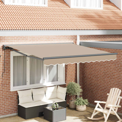 Vidaxx parasol pliant beige 300 x 250 cm polyester et métal