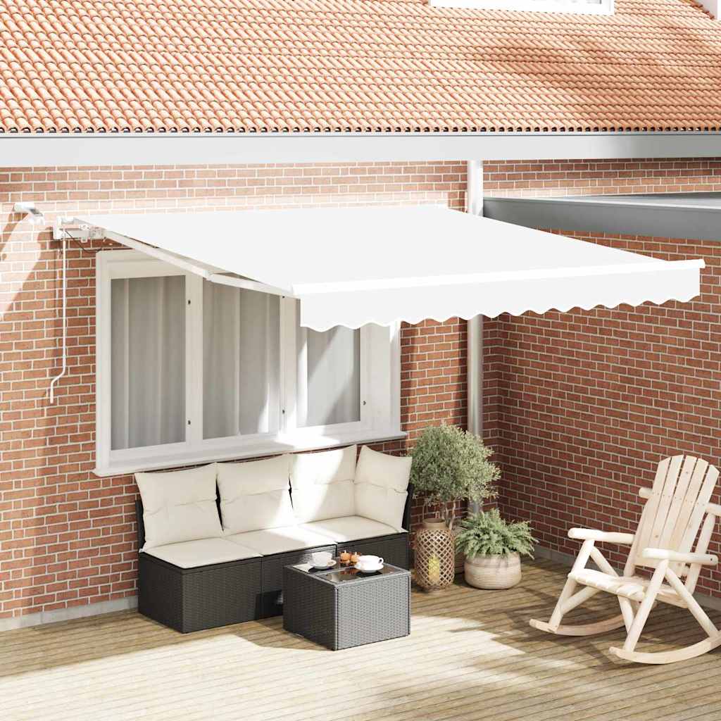 Vidaxx parasol pliant blanc 300 x 250 cm polyester et métal