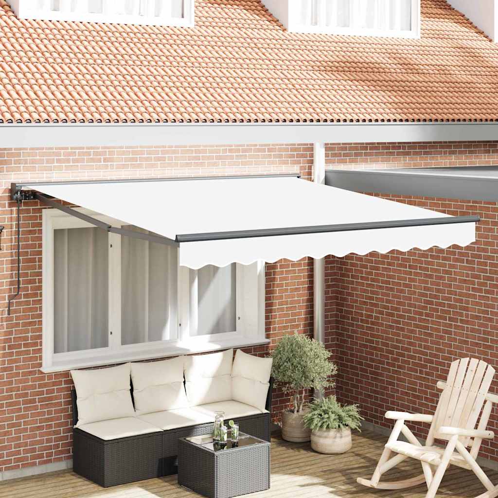 Vidaxx parasol pliant blanc 300 x 250 cm polyester et métal