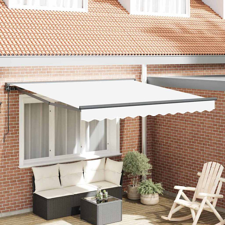 Vidaxx parasol pliant blanc 300 x 250 cm polyester et métal