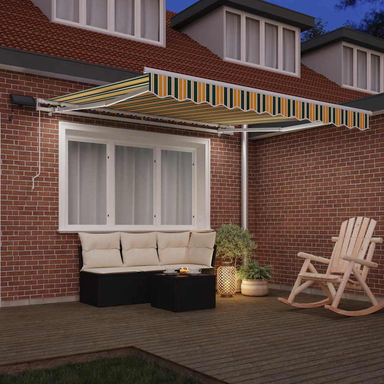 Vidaxx parasol pliant vert et jaune 300 x 250 cm tissu et acier