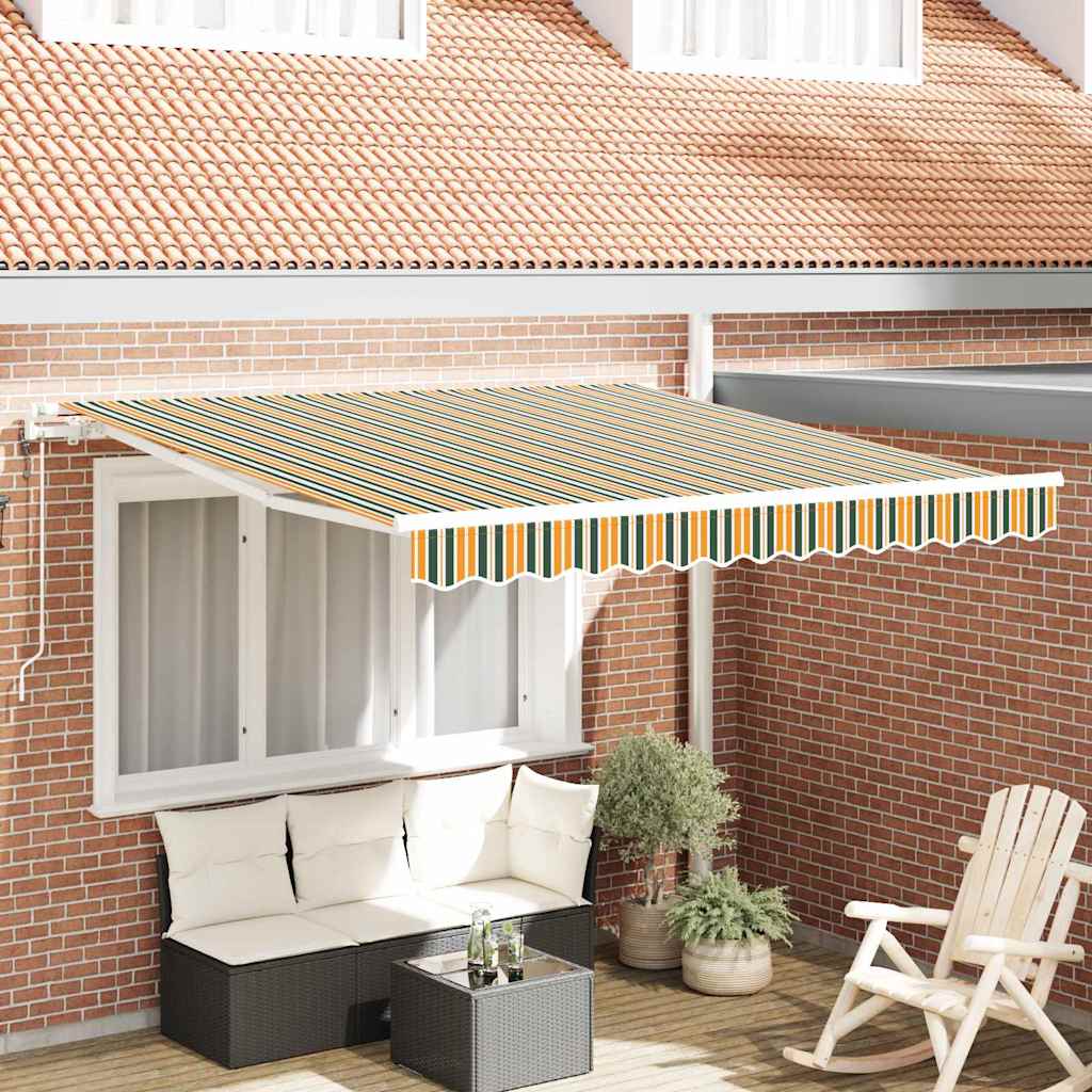 Vidaxx parasol pliable vert et jaune 300 x 250 cm en tissu