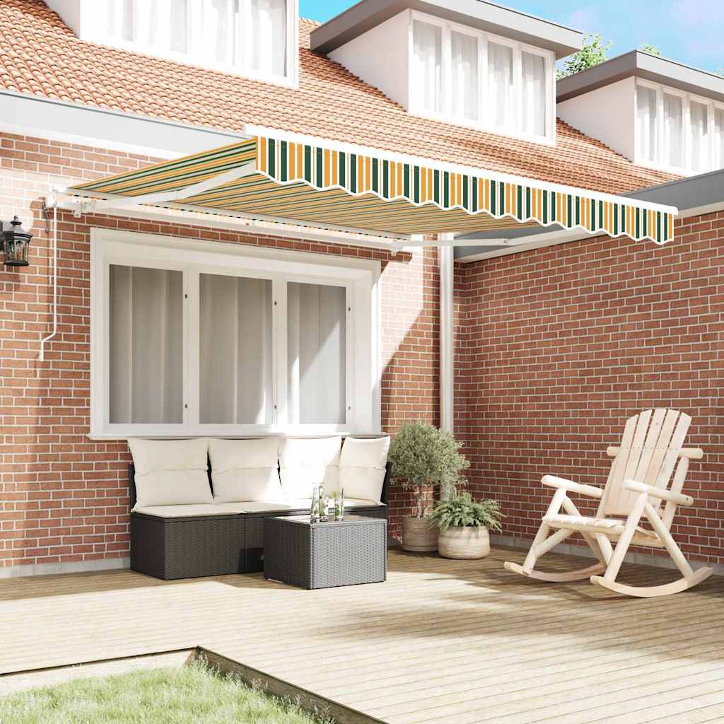 Vidaxx parasol pliable vert et jaune 300 x 250 cm en tissu