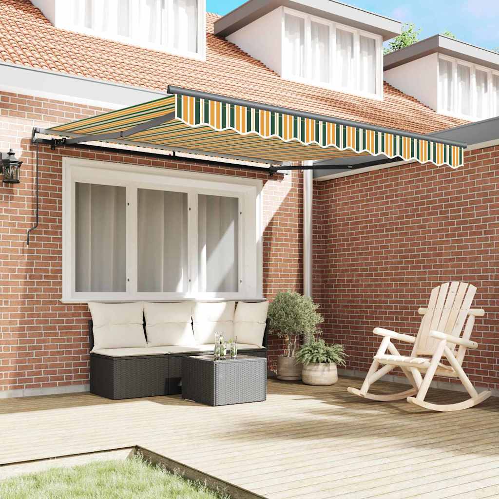 Vidaxx parasol pliable vert et jaune 300 x 250 cm