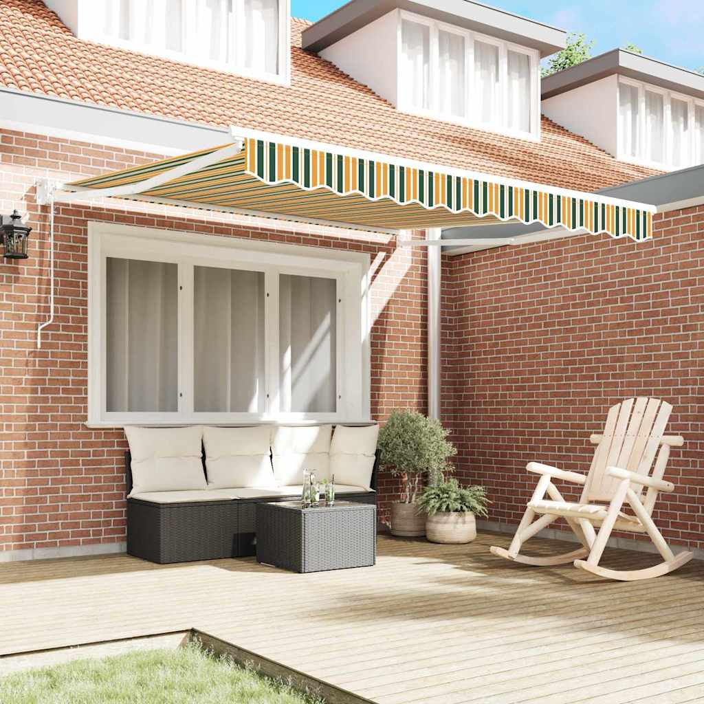 Auvent Vidaxx vert et jaune 300 x 250 x 165 cm polyester