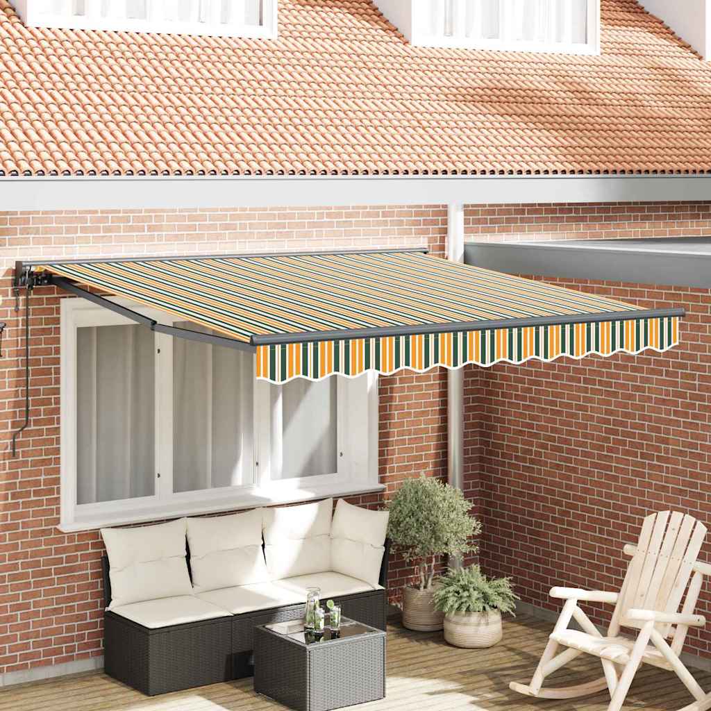 Vidaxx parasol pliable vert et jaune 300 x 250 cm