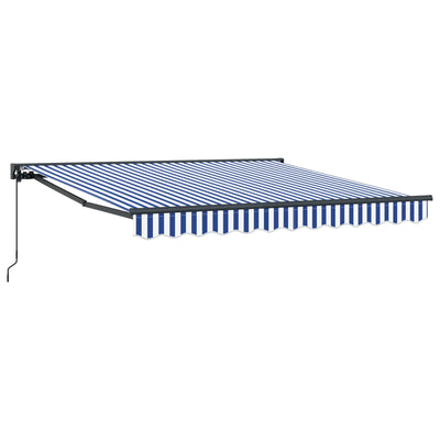 Vidaxx parasol pliable bleu et blanc 350 x 250 cm