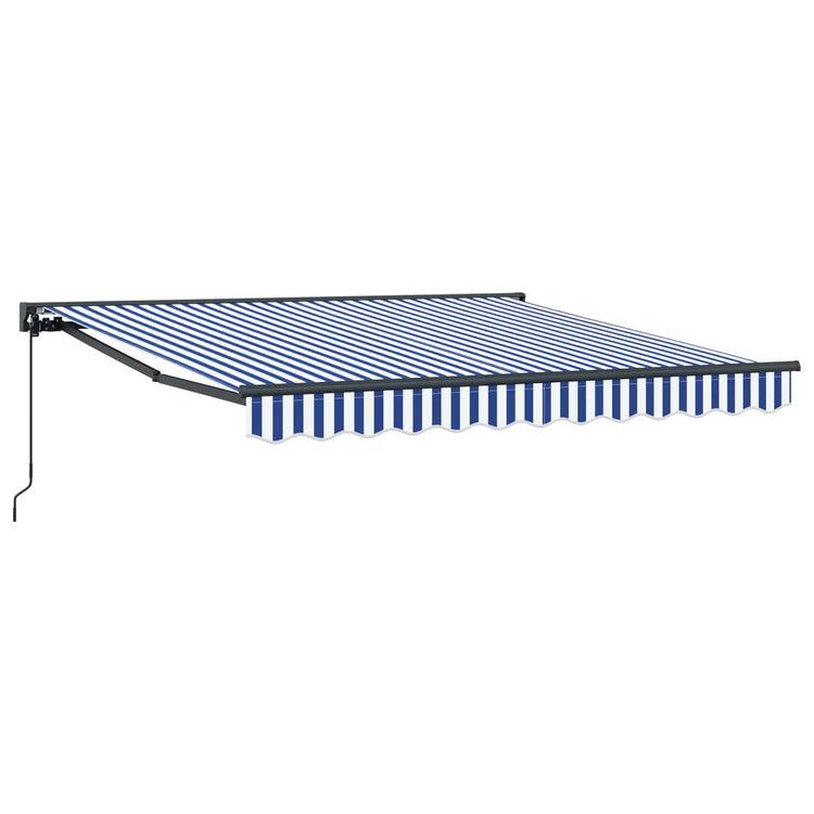 Vidaxx parasol pliable bleu et blanc 350 x 250 cm