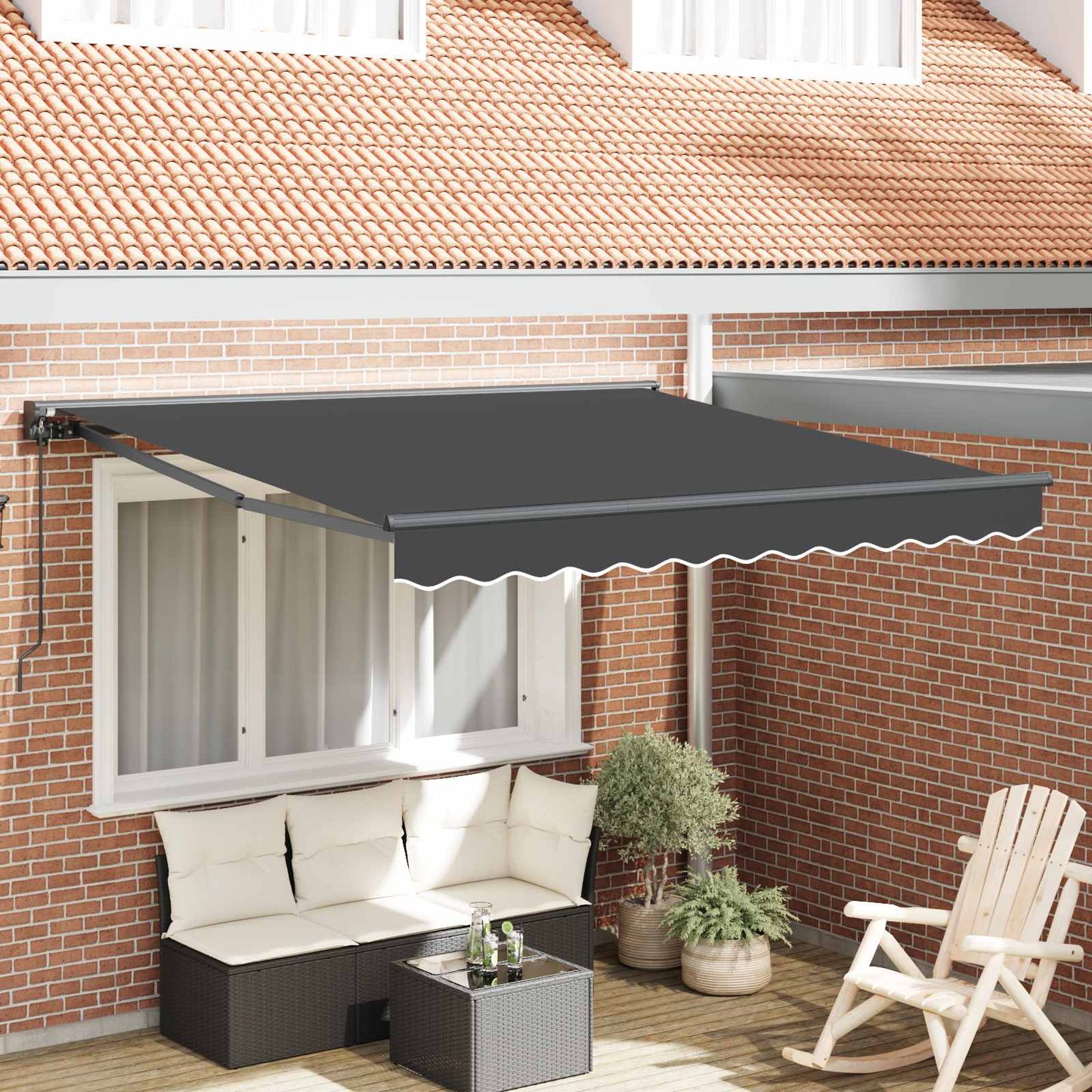 Auvent pliable Vidaxx anthracite 350 x 250 cm