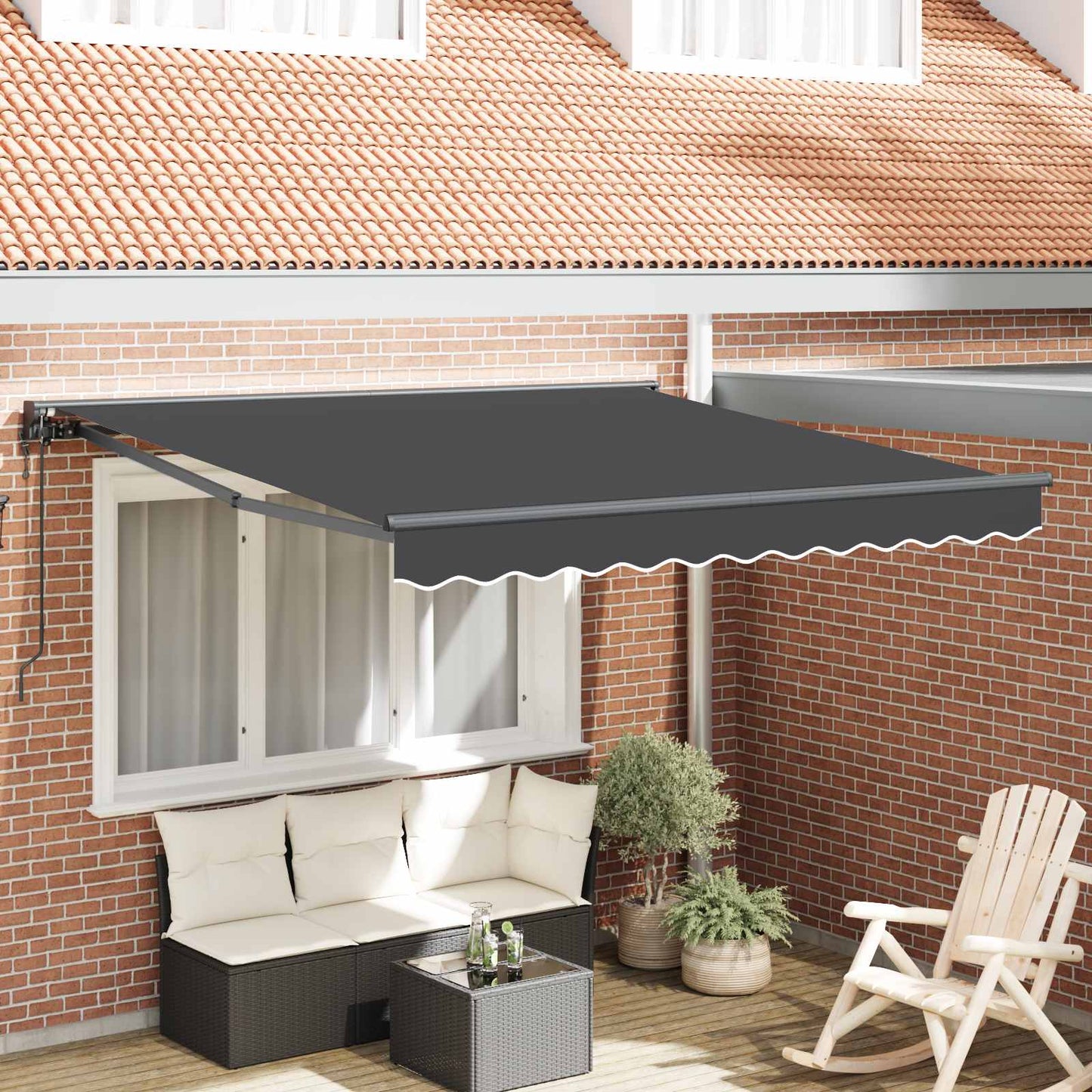 Auvent pliable Vidaxx anthracite 350 x 250 cm