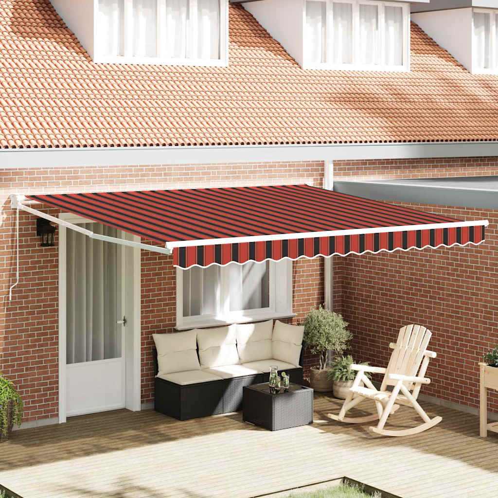Auvent Vidaxx rouge et noir 350 x 250 x 165 cm polyester