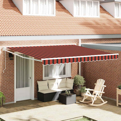 Vidaxx parasol pliant rouge et noir 350 x 250 cm tissu et acier