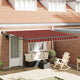 Vidaxx parasol pliant orange et marron 350 x 250 cm en tissu