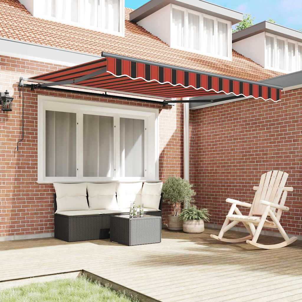 Vidaxx parasol pliable rouge et noir 350 x 250 cm