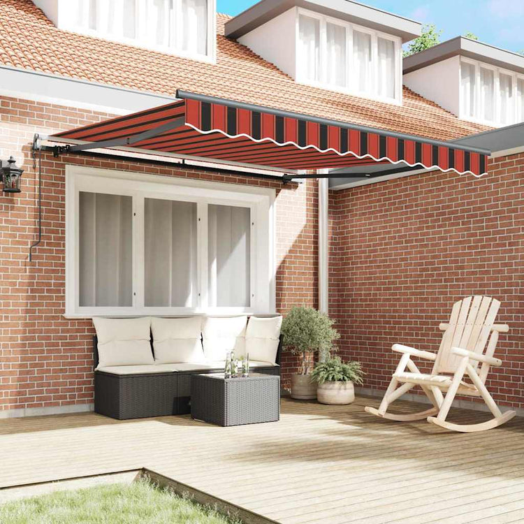 Vidaxx parasol pliable rouge et noir 350 x 250 cm
