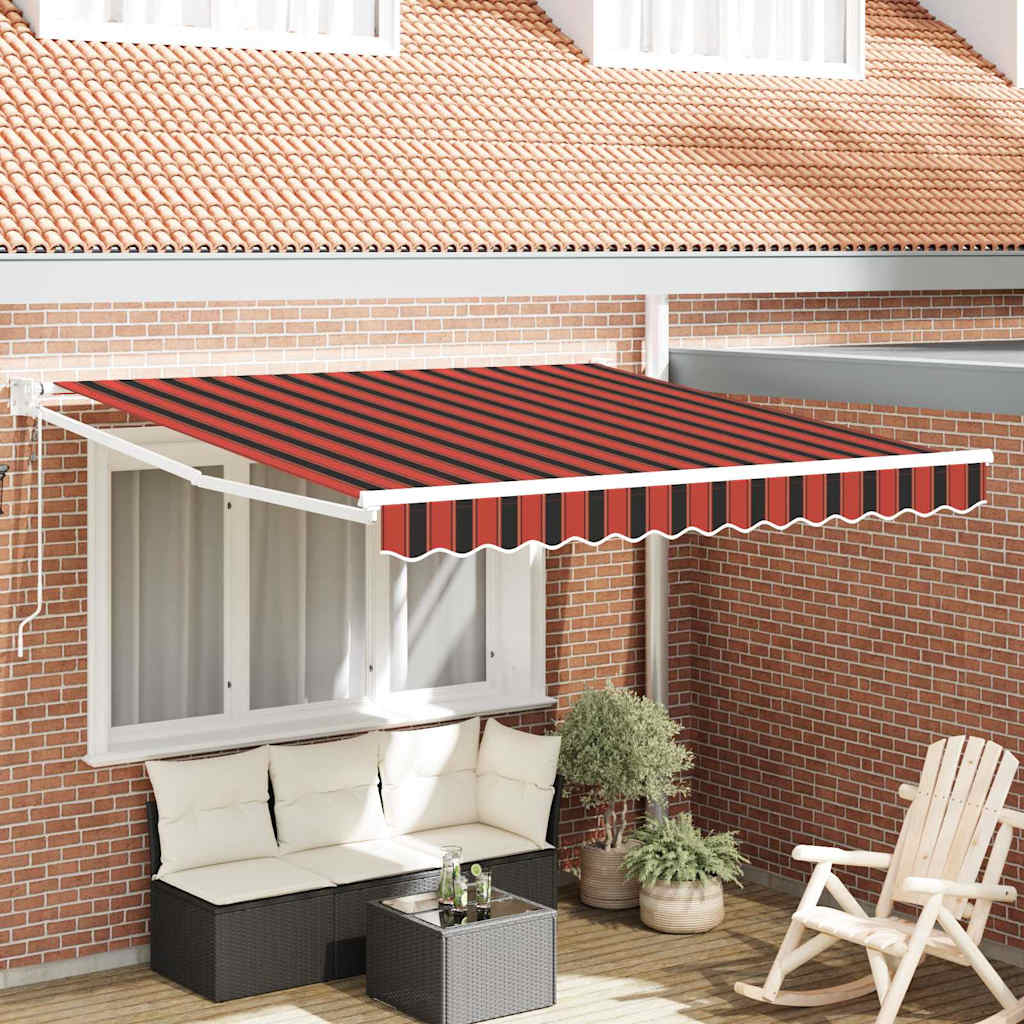 Auvent Vidaxx orange et marron 350 x 250 x 165 cm polyester