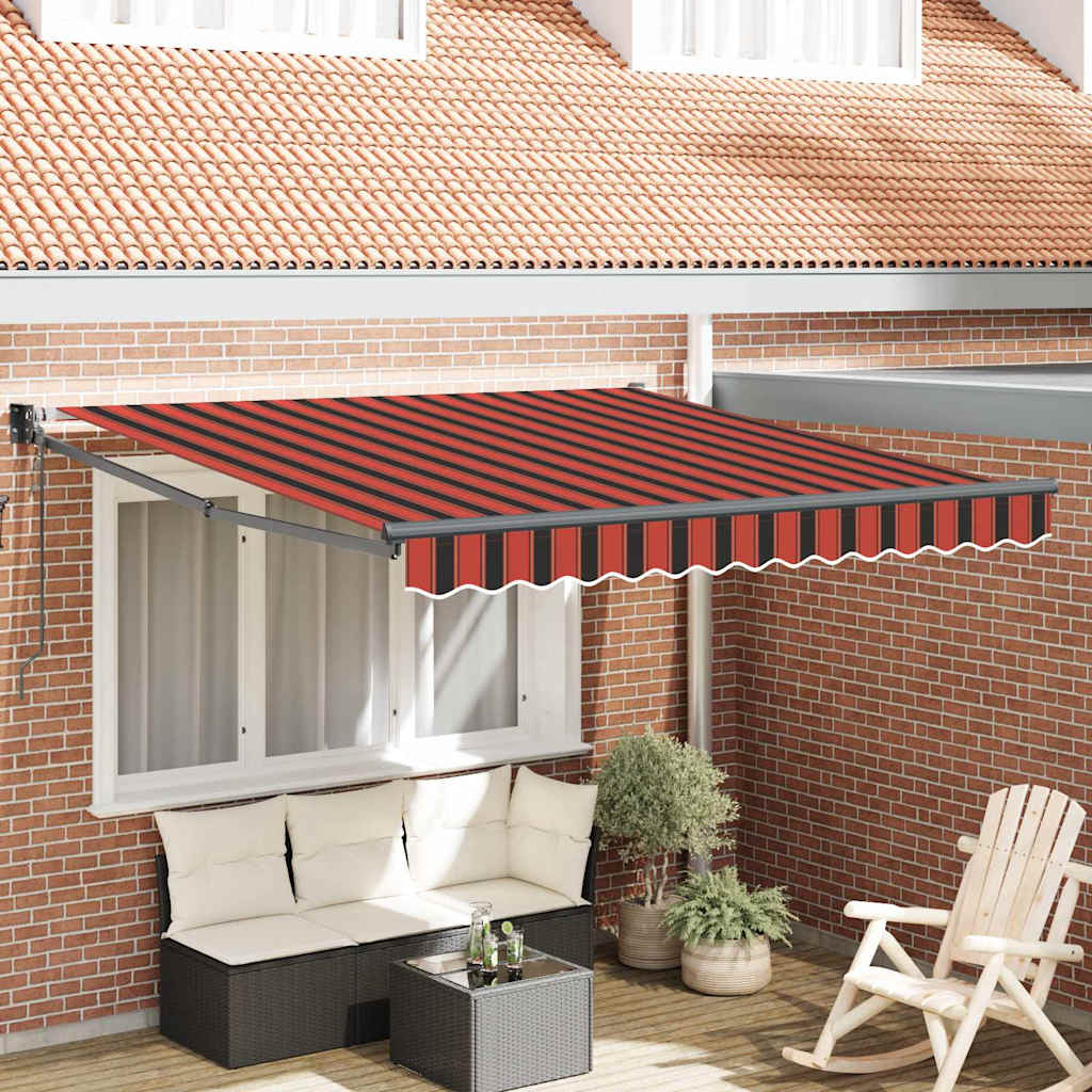 Auvent Vidaxx rouge et noir 350 x 250 x 165 cm polyester