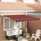 Auvent Vidaxx rouge et noir 350 x 250 x 165 cm polyester