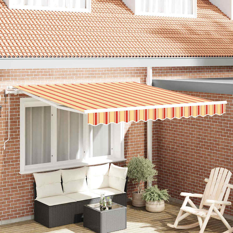 Vidaxx parasol pliant jaune et orange 350 x 250 cm en tissu