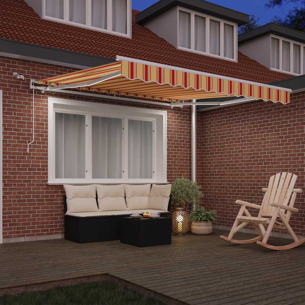 Vidaxx parasol pliable jaune et orange 350 x 250 cm