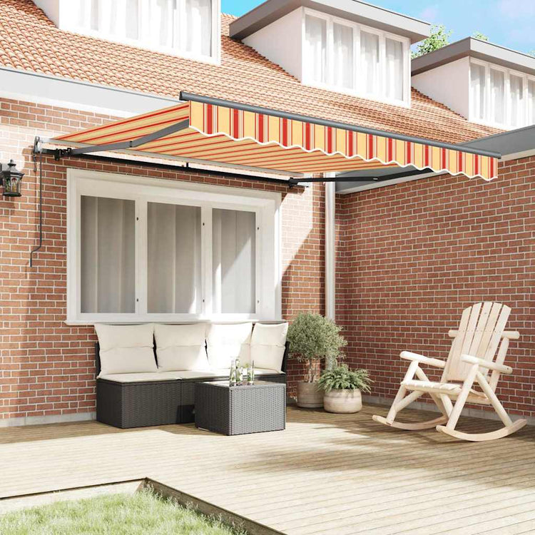 Vidaxx parasol pliable jaune et orange 350 x 250 cm
