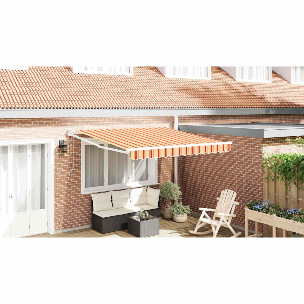 Auvent Vidaxx jaune et orange 350 x 250 x 165 cm polyester