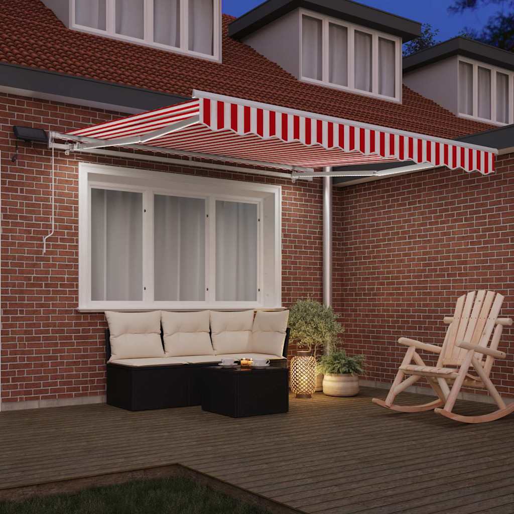 Vidaxx parasol pliant rouge et blanc 350 x 250 cm tissu et acier
