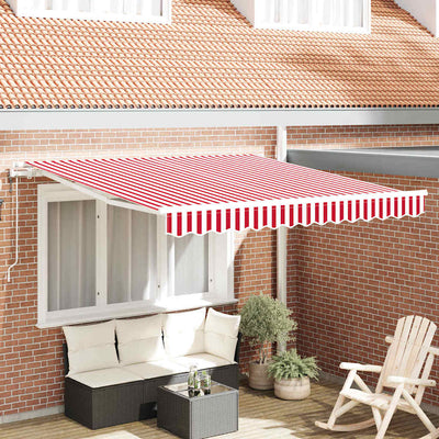 Vidaxx parasol pliable rouge et blanc 350 x 250 cm en tissu