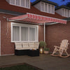 Vidaxx parasol pliable rouge et blanc 350 x 250 cm