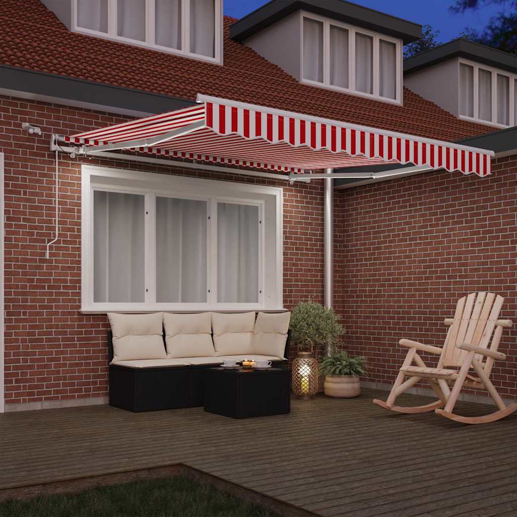 Vidaxx parasol pliable rouge et blanc 350 x 250 cm