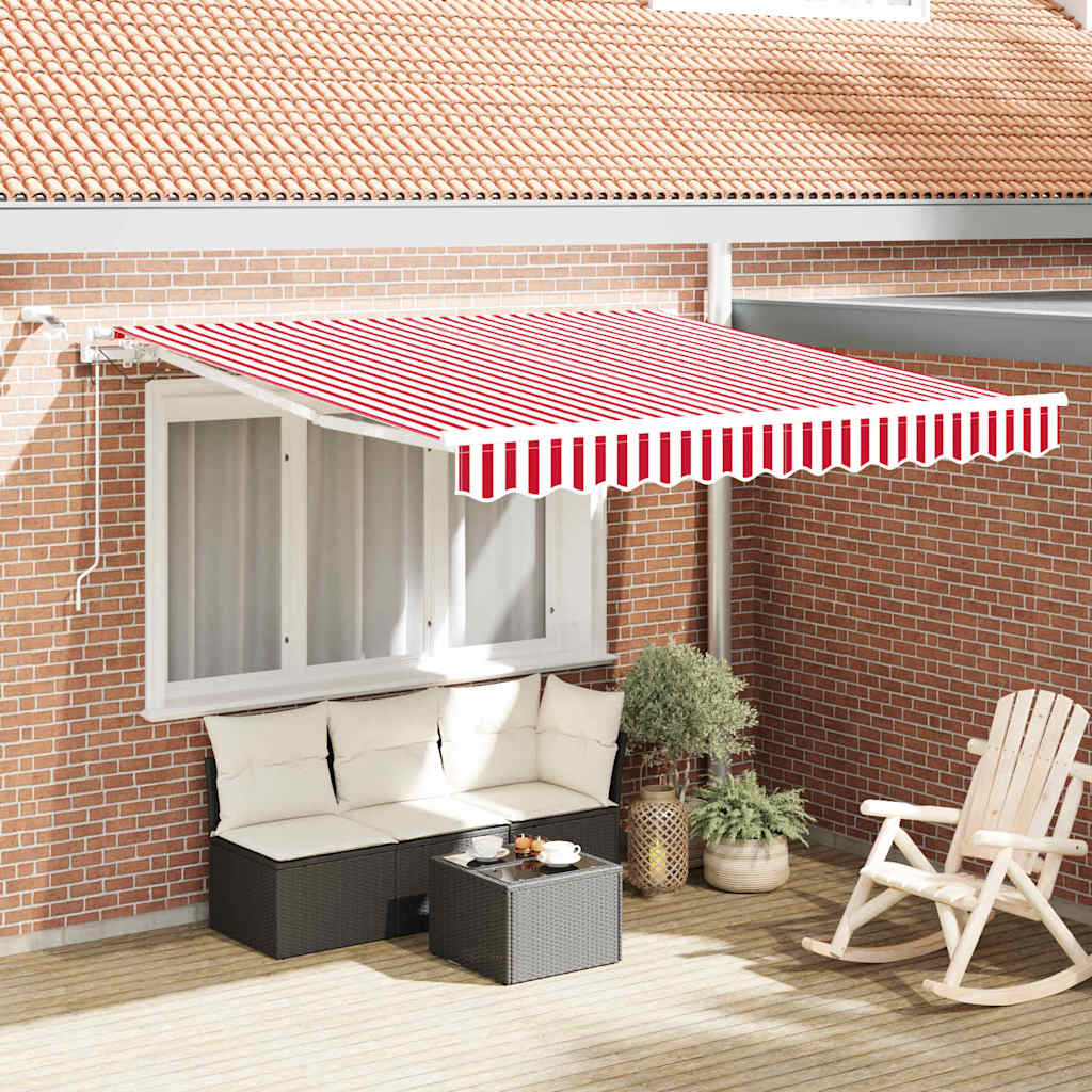 Vidaxx parasol pliable rouge et blanc 350 x 250 cm