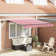 Vidaxx parasol pliable rouge et blanc 350 x 250 cm en tissu
