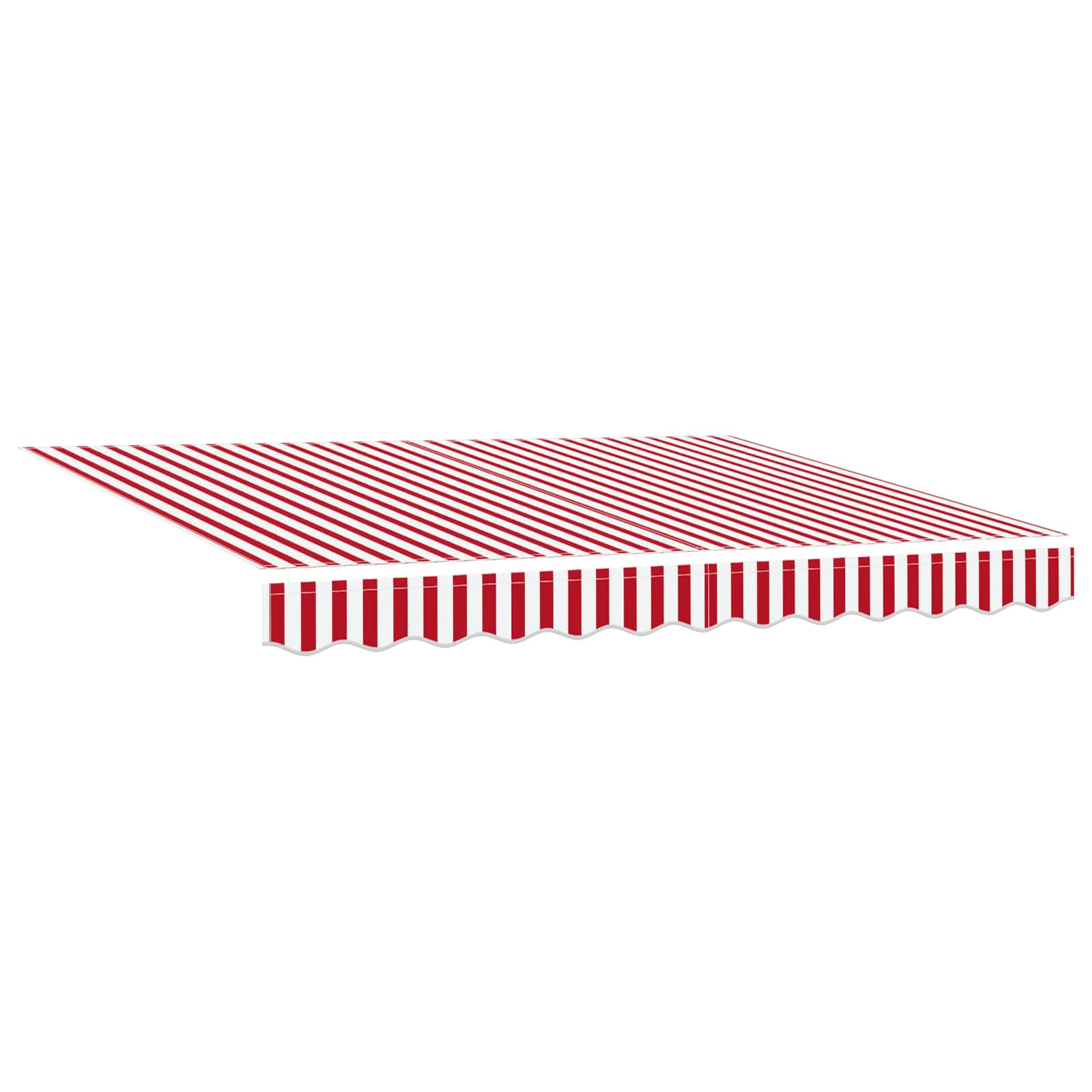 Vidaxx parasol pliable rouge et blanc 350 x 250 cm en tissu